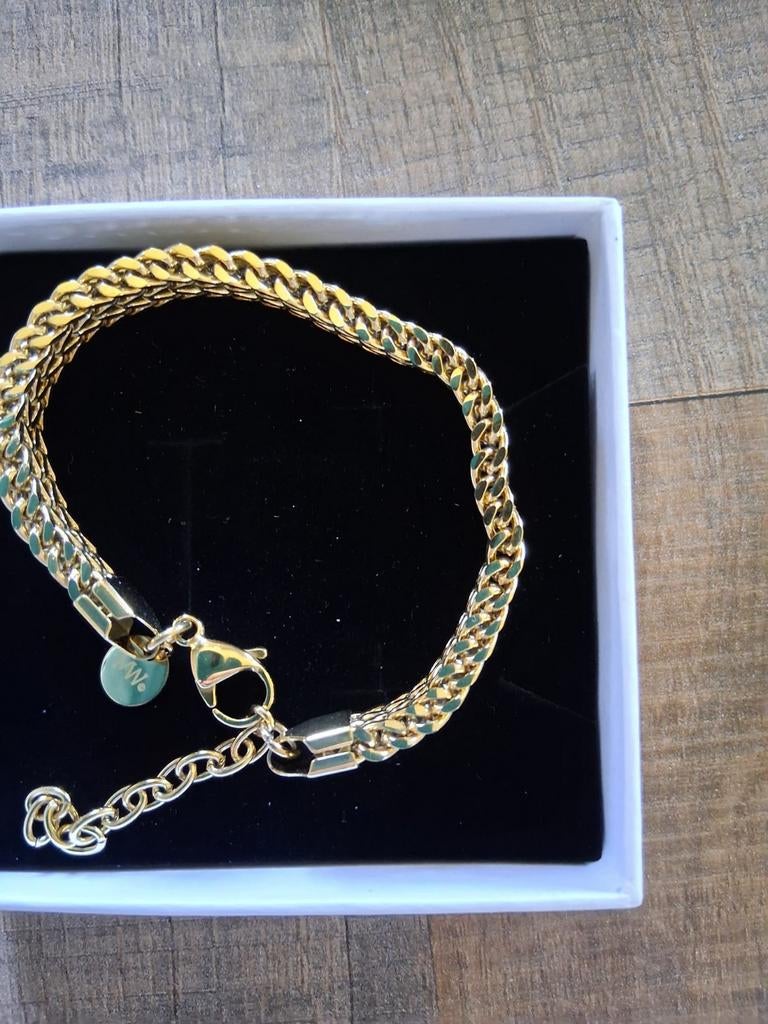 Siena armband MW 14k gold plated edelstaal, Ophalen, Nieuw, Goud, Goud