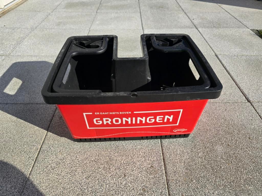 Fietskrat met Groningen opdruk, Fietsen en Brommers, Fietsaccessoires | Fietsmanden, Gebruikt, Fietskrat, Ophalen