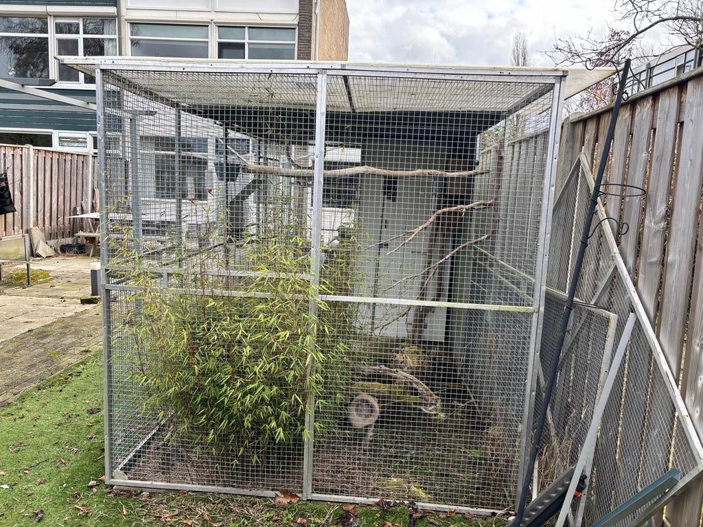 Buitenvoliere, Dieren en Toebehoren, Ophalen of Verzenden, Gebruikt, Aluminium, Volière