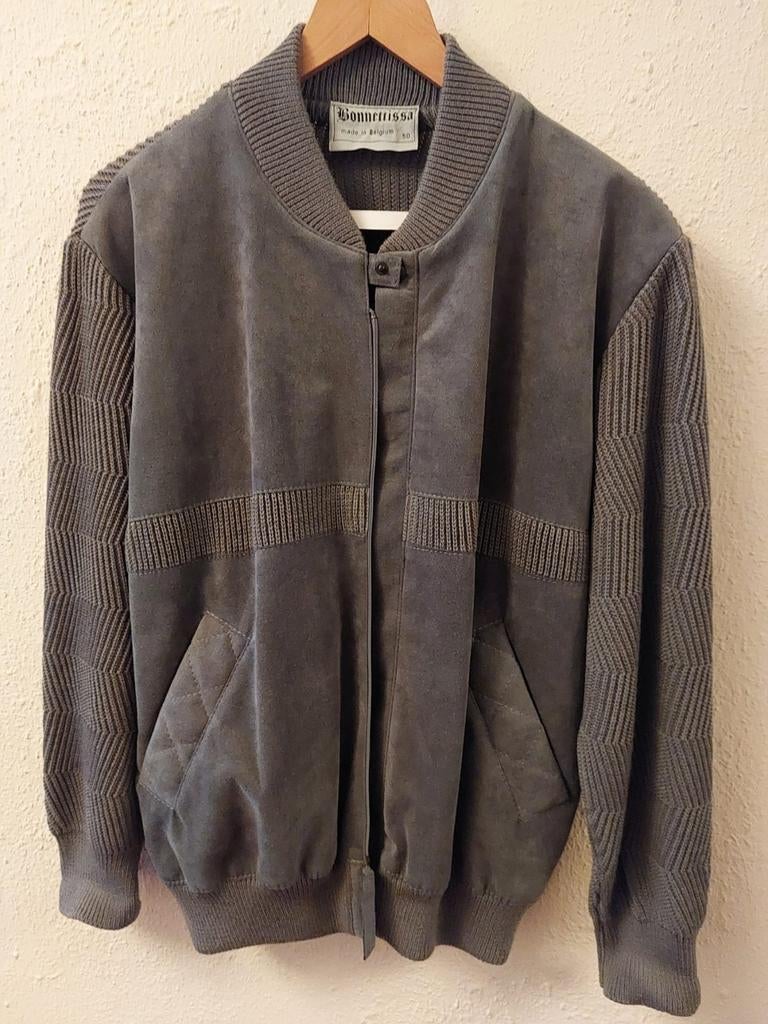 Vest /Jasje Bonnettissa- Alcantara- Grijs- Maat 50, Kleding | Heren, Ophalen of Verzenden, Maat 48/50 (M), Grijs