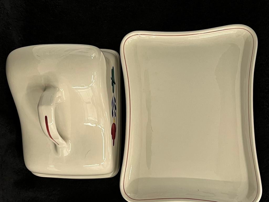 Leuk voor pasen Boerenbont kaasstolp met onderbord van Boch, Huis en Inrichting, Keuken | Servies, Keramiek, Overige typen, Div