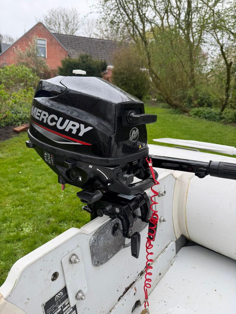 Aqua Marina Deluxe rubberboot met Mercury 3.5 pk motor, Gebruikt, Benzine, Minder dan 70 pk, Overige materialen