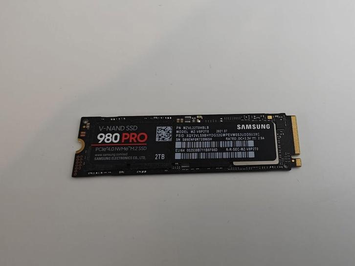 Samsung 980 PRO 2TB, Computers en Software, Harde schijven, Zo goed als nieuw, Desktop, Intern, SSD, Overige aansluitingen, Ophalen of Verzenden