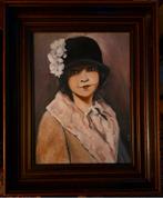 Schilderij vintage olieverf ingelijst, Ophalen of Verzenden