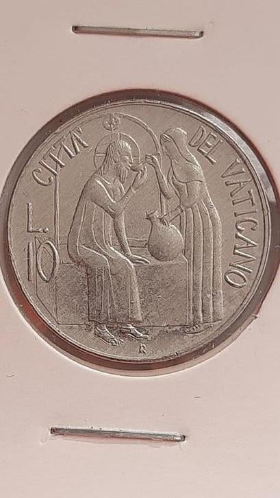 Vaticaan 10 lire 1981  Schaars oplage: 170.000., Ophalen of Verzenden, Overige landen, Losse munt