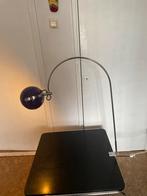 Vintage Booglamp met Paarse Bol - Jaren '70 Design, Ophalen, Gebruikt, Metaal, 75 cm of meer