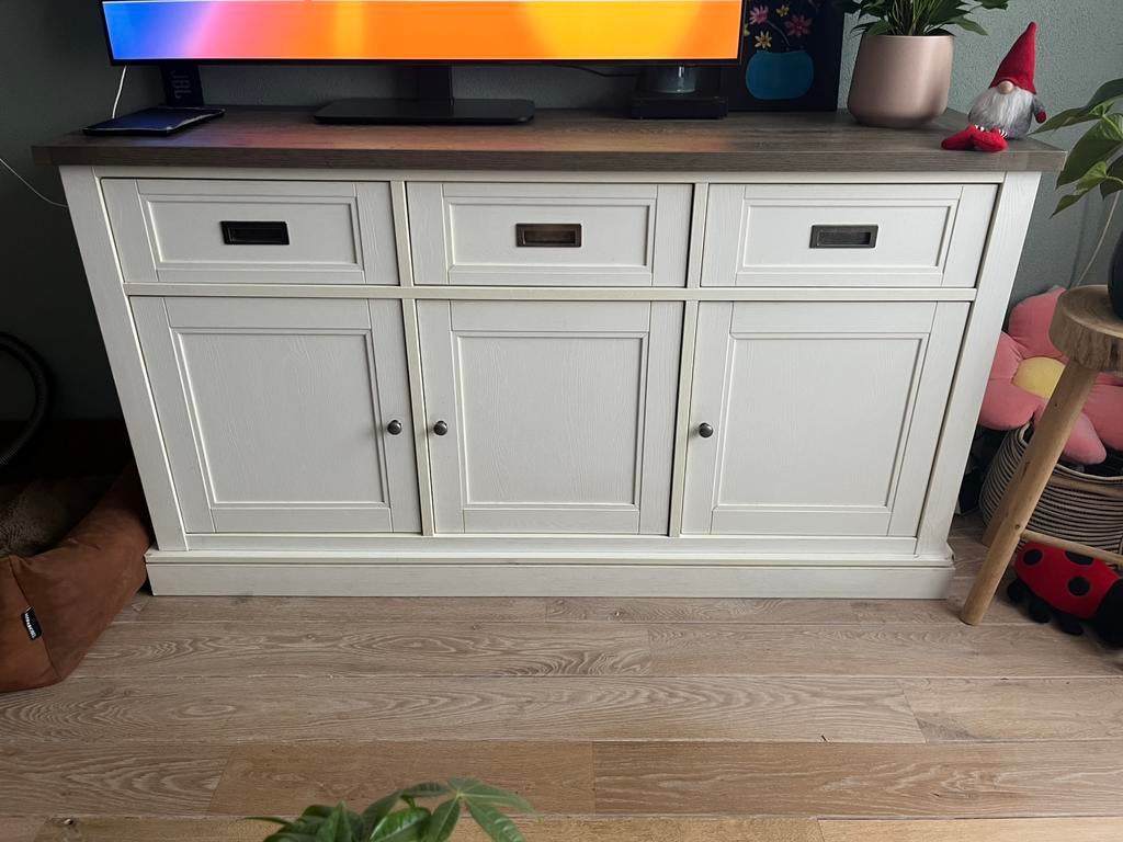 Dressoir wit, Huis en Inrichting, Kasten | Dressoirs, Gebruikt, 150 tot 200 cm, 50 tot 75 cm, Met lade(s), Met deur(en), Ophalen