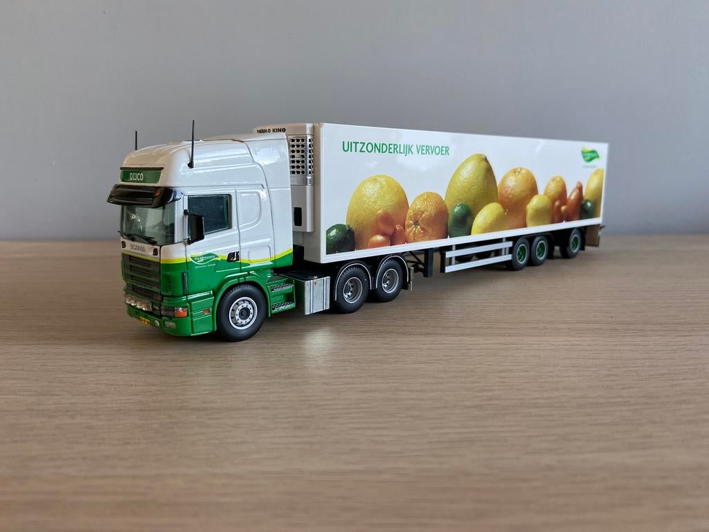 Tekno Scania 4 Serie164L 580 V8 Dijco Met Ekeri Oplegger, Ophalen, Zo goed als nieuw, Bus of Vrachtwagen, Tekno