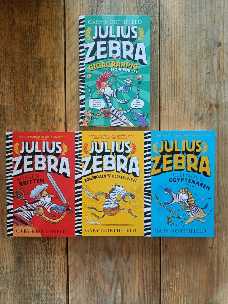 4 Boeken van Julius Zebra., Ophalen of Verzenden, Zo goed als nieuw, Fictie algemeen