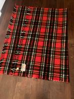 Vintage Hatéma Plaid - Rood/Zwart Schots Ruitpatroon, Gebruikt, 100 tot 150 cm, Ophalen of Verzenden, 150 tot 200 cm