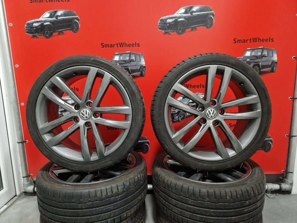 18 inch ORIGINEEL VOLKSWAGEN R-LINE SALVADOR CADDY VELGEN, Niet ingevuld, 18 inch, Banden en Velgen, Niet ingevuld