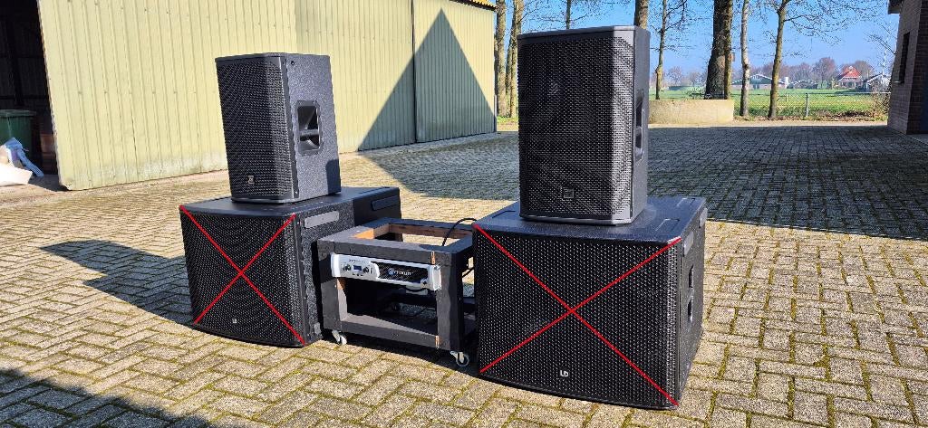Electro Voice EKX12 met Crown XLS-2000, Ophalen of Verzenden, Zo goed als nieuw, Audio