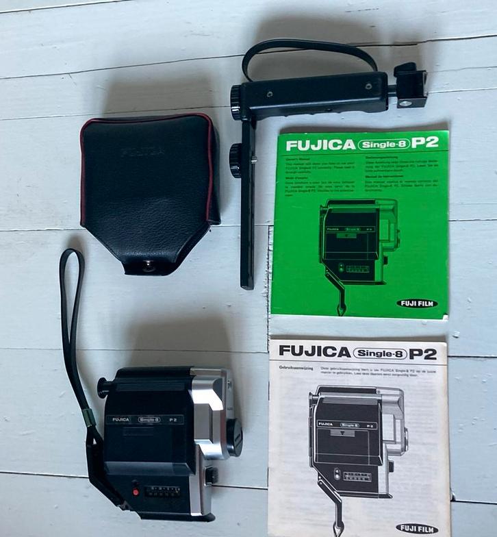 Vintage Fujica camera -single 8 P2 incl statief, Audio, Tv en Foto, Videocamera's Analoog, Camera, 8mm, Ophalen