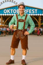 Groen Oktoberfest Kostuum met Bruine Lederhosen - Maat Maat, Niet ingevuld, Niet ingevuld, Niet ingevuld