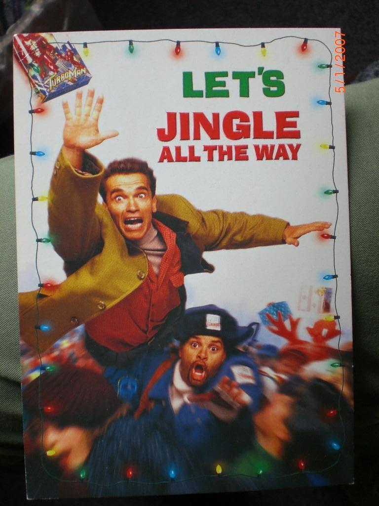 kaart Arnold Schwarzenegger 'Let's Jingle all the Way, Ophalen of Verzenden, 1980 tot heden, Ongelopen, Sterren en Beroemdheden