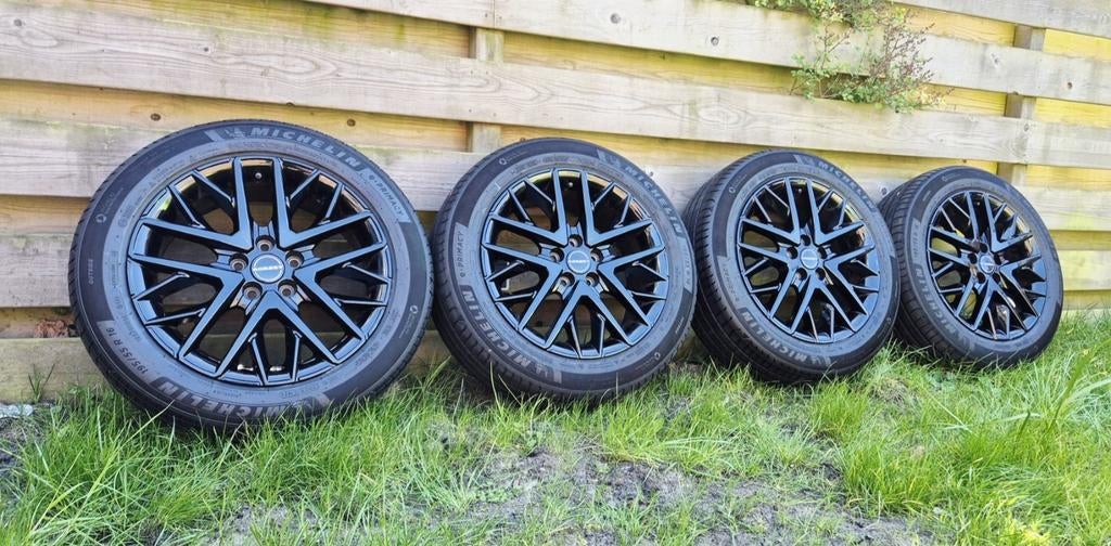 ❗️SUPERDIKKE 5x100 Borbet 16 inch velgen 7mm zomerbanden, Ophalen, Gebruikt, 16 inch, Banden en Velgen