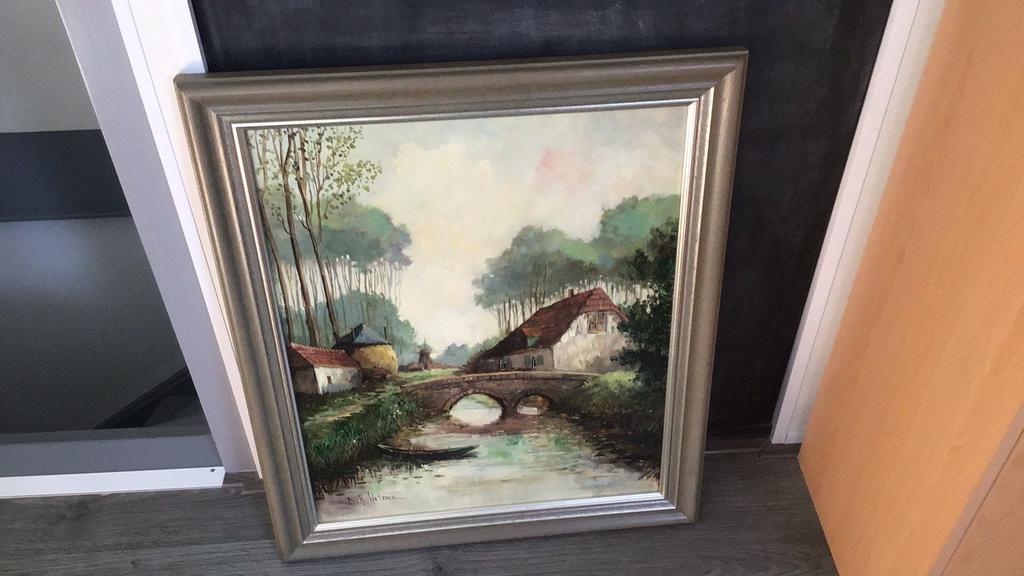 Olieverfschilderij van B.H. Slotman, Antiek en Kunst, Kunst | Schilderijen | Klassiek, Ophalen