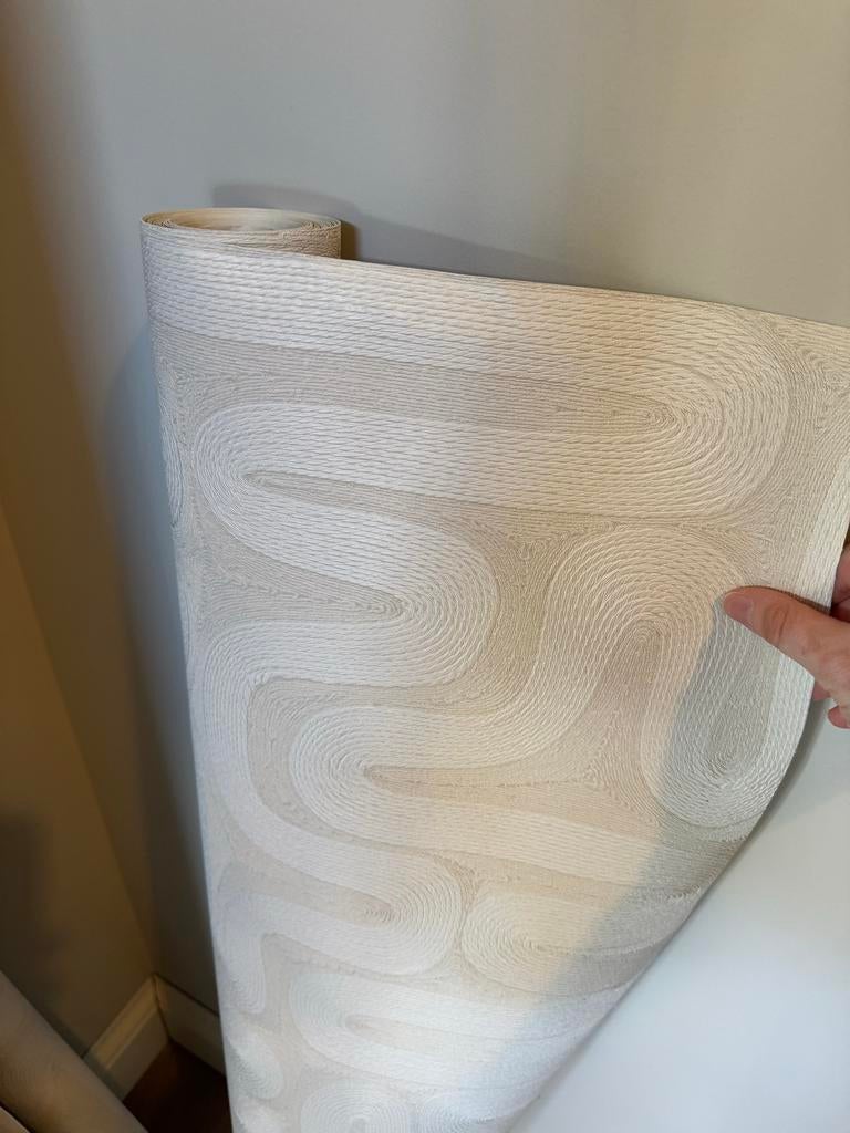 Arte Tali Sarana Behang - Cotton kleur - Verschillende maten, Ophalen, Minder dan 10 m², Beige