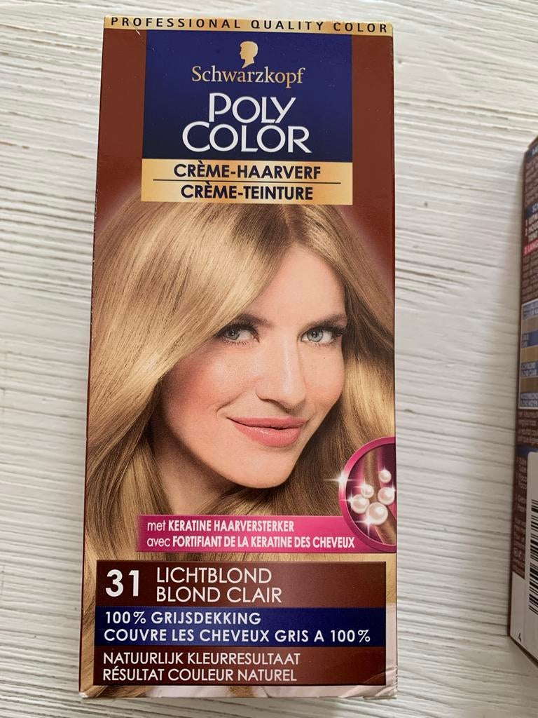 Poly Color Haarverf Blond & Grijsdekkend (4x 31, 1x 35), Ophalen of Verzenden, Nieuw, Overige typen