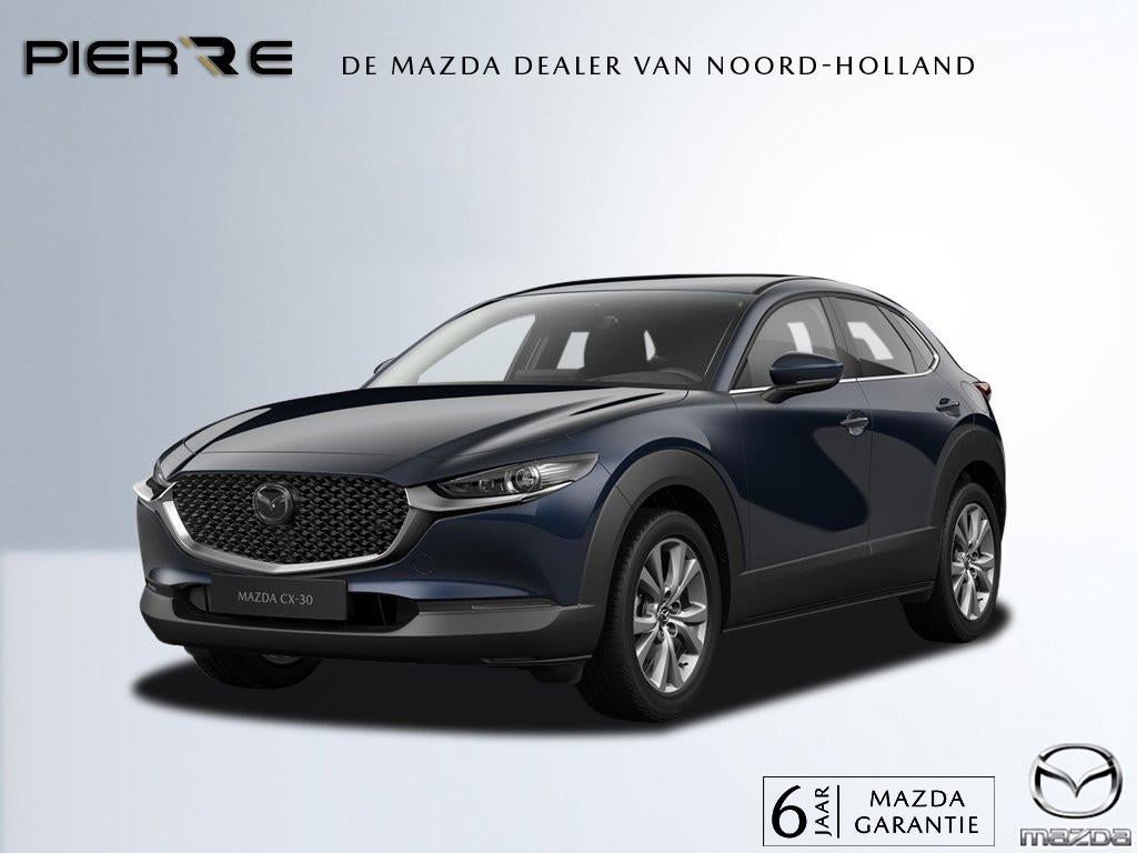 Mazda CX-30 2.5 e-SkyActiv-G M Hybrid AUTOMAAT Takumi NAVI |, Auto's, Mazda, 15 km/l, Zwart, 4 cilinders, Blauw