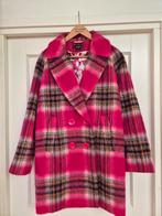 King Louie geruite jas maat 40 roze/zwart/beige, Kleding | Dames, Jassen | Winter, Maat 38/40 (M), Ophalen of Verzenden, Zo goed als nieuw