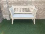 Witte houten bank voor binnen of buiten, Huis en Inrichting, Banken | Bankstellen, Ophalen, Gebruikt, 150 tot 200 cm, Driepersoons