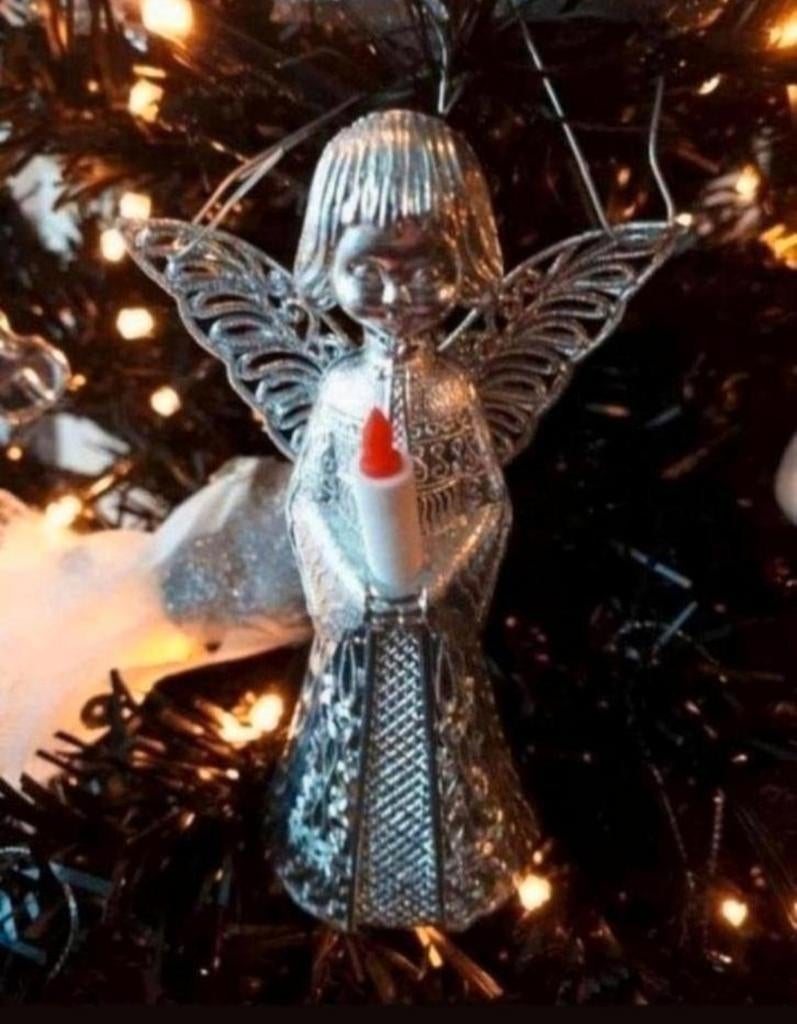 Oude Kerstengel zilverkleurig, Diversen, Kerst, Ophalen of Verzenden