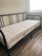Bedbank met 2 matrassen IKEA FYRESDAL, Ophalen, Overige materialen, Wit, Tweepersoons