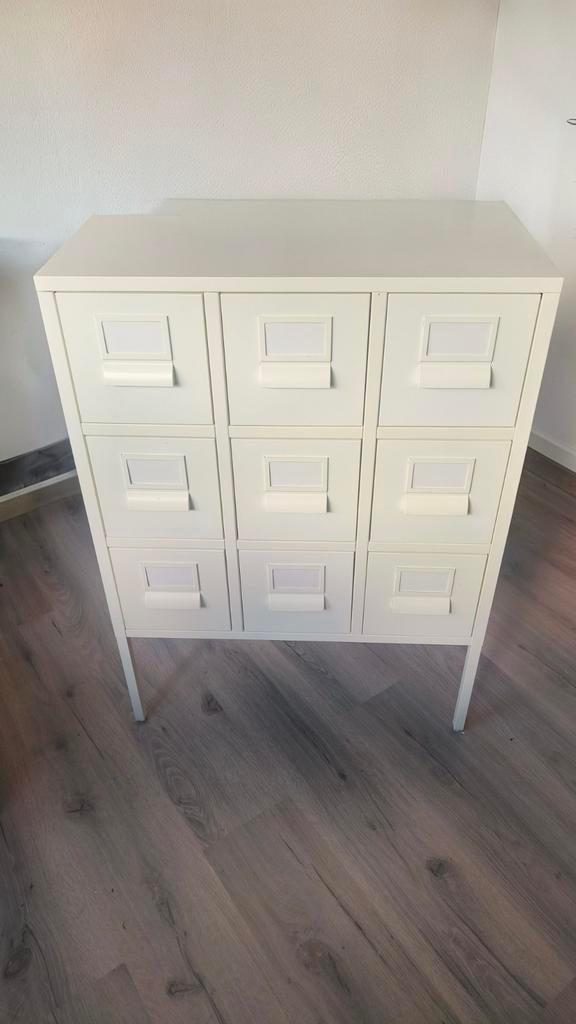 IKEA Sprutt Archiefkast Wit Metaal 9 Lades - oude collectie, Huis en Inrichting, Kasten | Roldeurkasten en Archiefkasten, Ophalen
