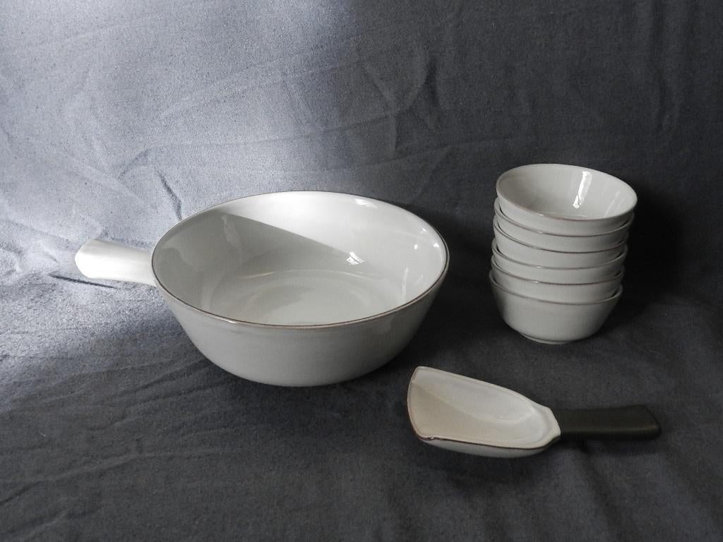 Zeldzaam achtdelig pindastel Fris Edam lichtgrijs diam. 14,9, Antiek en Kunst, Ophalen of Verzenden