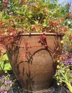 Vintage unieke terracotta 38cm bloempotten diverse, 25 tot 40 cm, Zo goed als nieuw, Minder dan 40 cm, Overige vormen