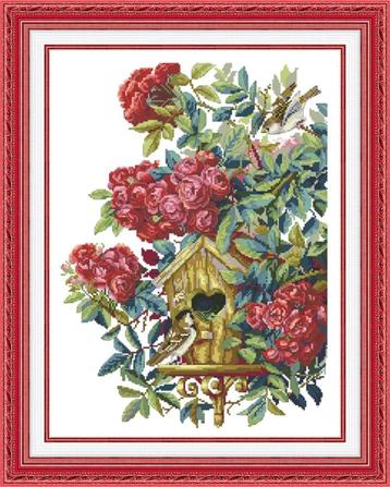 # Compleet nieuw borduurpakket; Birds nest # beschikbaar voor biedingen