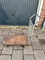 Platte kar van onverwoestbaar metaal, koopje!, Doe-het-zelf en Verbouw, Transportwagens, 100 liter of meer, Ophalen, Gebruikt