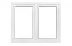 Kunststof kozijn b125 x h130 draaikiep draaikiep RAL 9016, Kunststof, Overige typen, Niet ingevuld, Nieuw
