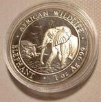 Somalië 100 shillings 2010 Olifant 1 OZ Zilver, Ophalen of Verzenden, Overige landen, Losse munt, Zilver