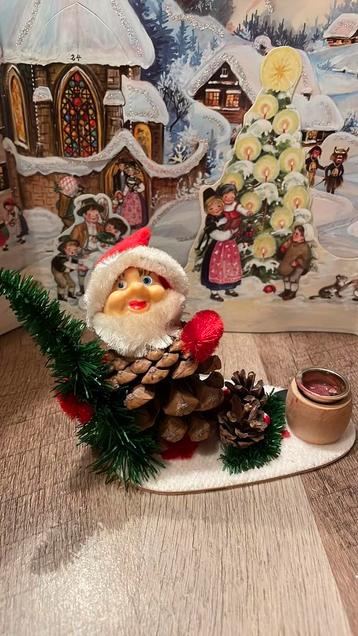 Vintage kerstman -tomte-kandelaartje jaren ‘60 beschikbaar voor biedingen