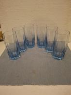 Oneida Pasabahce - 6 mooie blauwe water glazen, Antiek en Kunst, Antiek | Glas en Kristal, Ophalen of Verzenden