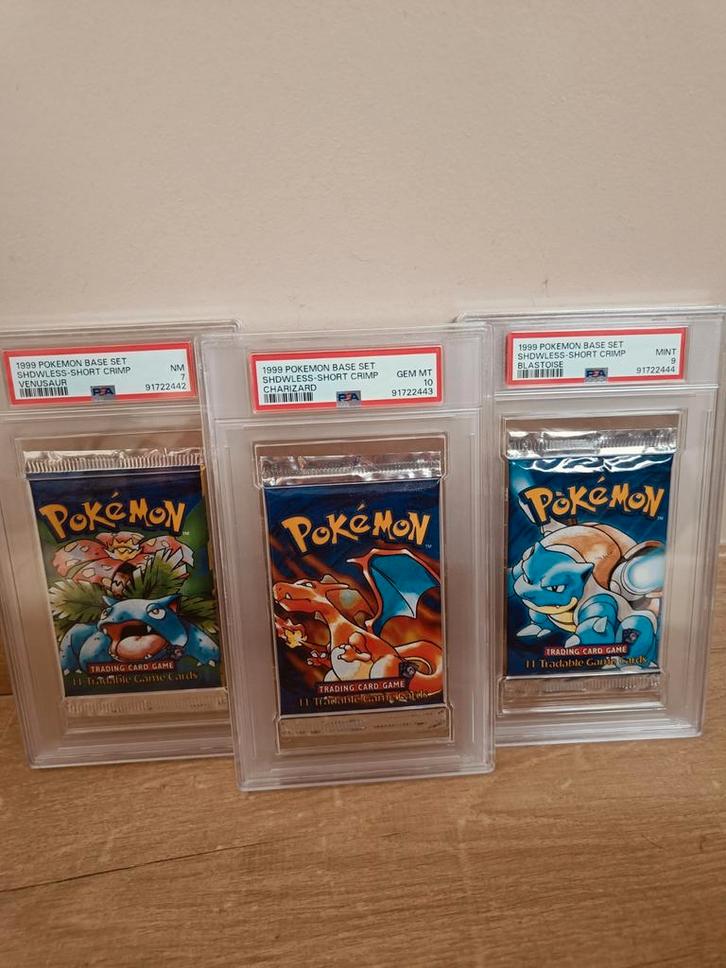 Pokémon Shadowless base booster art set WOTC, Hobby en Vrije tijd, Verzamelkaartspellen | Pokémon, Zo goed als nieuw, Booster