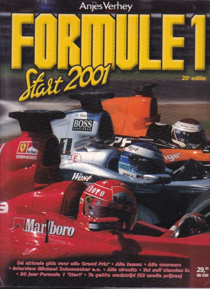 Anjes Verhey - Formule 1 - Start 2001 + Finish 2000, Verzamelen, Automerken, Motoren en Formule 1, Zo goed als nieuw, Formule 1