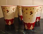 4 grote mokken / bekers Villeroy & Boch Kerst toys delight, Glas of Glazen, Ophalen of Verzenden, Zo goed als nieuw, Overige stijlen