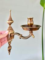 Vintage messing kandelaar wandkandelaar kaarsenstandaard, Ophalen of Verzenden