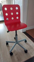 Bureaustoel Ikea rood, Huis en Inrichting, Bureaustoelen, Ophalen, Gebruikt, Rood