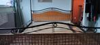 Hemelbed metaal 1.60x2.00, Ophalen, Gebruikt, Zwart, Tweepersoons