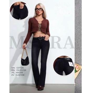 Zwarte flare jeans (bootcut) – hoge taille, stretch beschikbaar voor biedingen