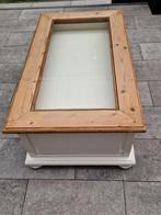 Salontafel met glasplaat, Ophalen, Gebruikt, 100 tot 150 cm, 50 tot 100 cm