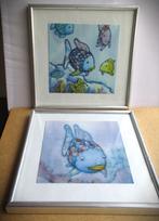Mooiste vis van de zee~2x in lijst~Kinderkamer wandversier, Ophalen of Verzenden, Zo goed als nieuw, Wanddecoratie