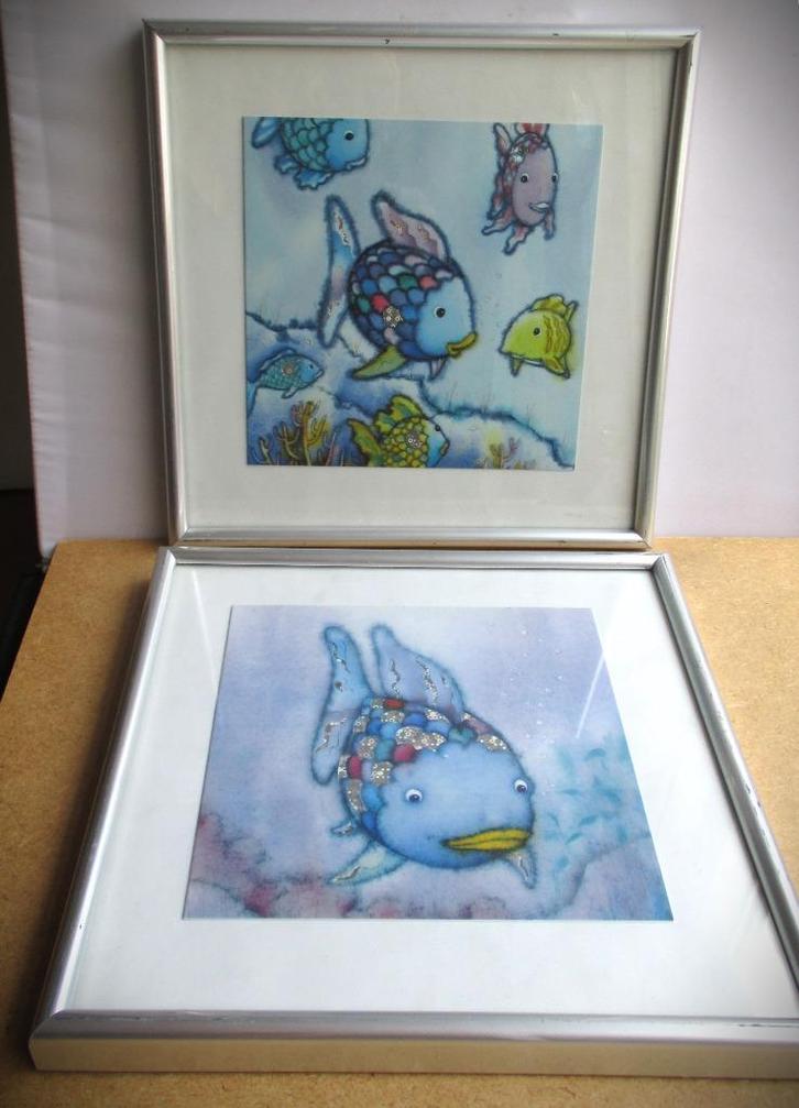 Mooiste vis van de zee~2x in lijst~Kinderkamer wandversier, Kinderen en Baby's, Kinderkamer | Inrichting en Decoratie, Zo goed als nieuw