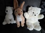 Z.g.a.n. 3 grote knuffels BEREN en haas 35 cm samen €12,50, Ophalen of Verzenden, Zo goed als nieuw, Overige typen