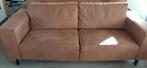 Cognac eco leren bank, Ophalen, Gebruikt, 75 tot 100 cm, 200 tot 250 cm