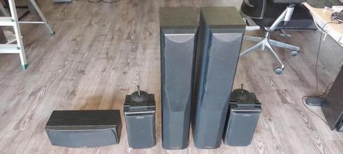 Mission home cinema set 5.0, zuil, center en dipoolspeakers, Audio, Tv en Foto, Home Cinema-sets, Zo goed als nieuw, Overige spelers